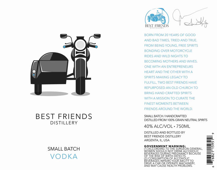 Best Friends Distillery Vodka