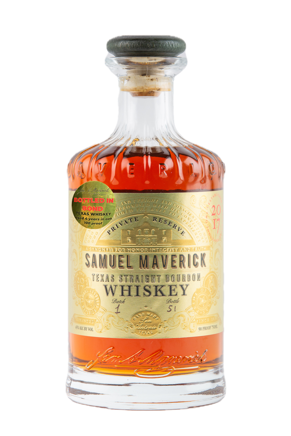 Samuel Maverick Private Reserve Bottled in Bond Bourbon